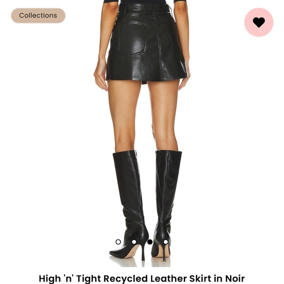 High 'n' Tight Recycled Leather Skirt in Noir
FRAME - Picture 3 of 4